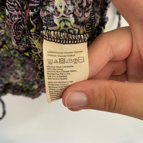 Free People Cropped Mandala Blouse Size Small - Picture 7 of 9